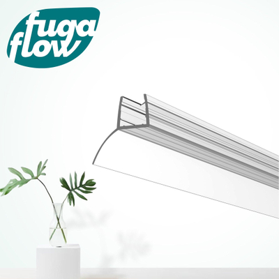 FugaFlow Efficiente Acces afwateringsprofiel/lekstrip/waterkering - universeel - 200cm inkortbaar - voor 6mm glas - transparant