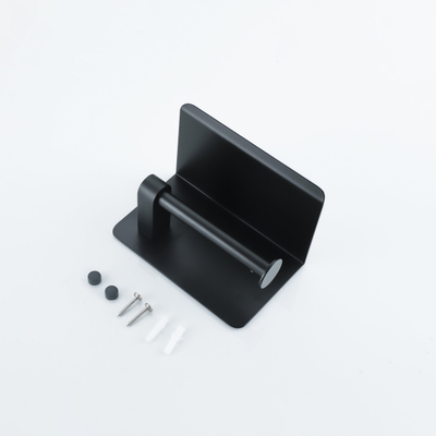 Fortifura Calvi - toiletrolhouder - met plateau - mat zwart