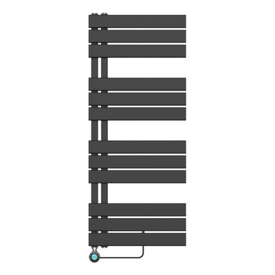 Belrad Radiateur sèche-serviettes électrique Raccordement gauche/comb- Noir 1200X500