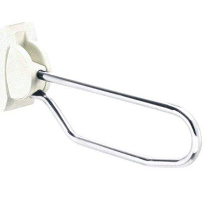 Handicare Handicare Linido Barre d'appui pour toilettes - 60cm - rabattable - acier inoxydable/blanc