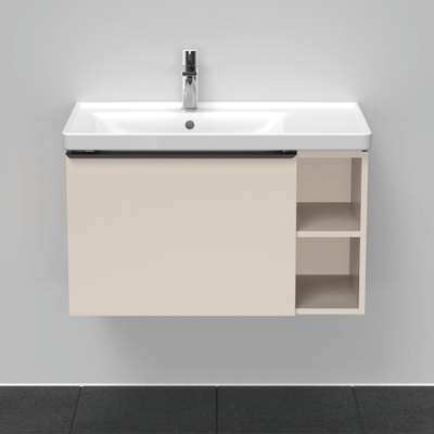 Duravit D-Neo wastafelonderkast 78.4x44x45.2cm 1 lade met softclose Taupe Mat OUTLETSTORE
