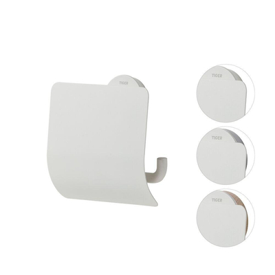 Tiger Urban Toiletrolhouder met klep Wit 13.8x12.6x4.5cm