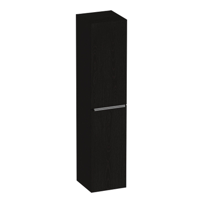 BRAUER Elevate armoire haute 160 sans poignées de pose avec 2 portes à ouverture gauche ou droite en Bois Noir