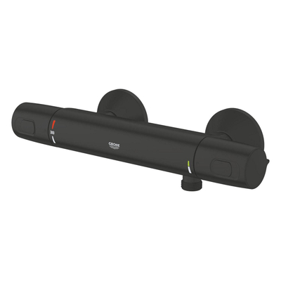 Grohe Precision Trend QuickFix Douchekraan - thermostatisch - met glijstangset - HOH 15cm - matte black (mat zwart)