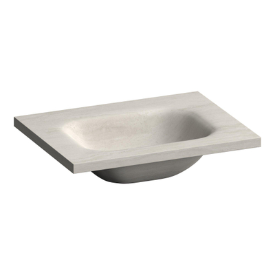 BRAUER Dune Medium Wastafel - 60cm - 1 wasbak - 0 kraangaten - sintered stone - Ivory Travertin
