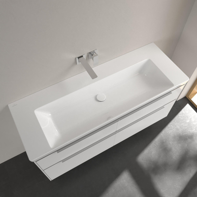 Villeroy & boch subway 3.0 lavabo de meuble 130x47x17cm rectangle sans trou de débordement blanc alpin gloss ceramic+