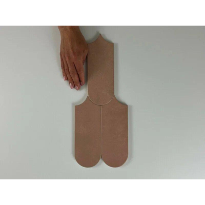 Terravito Evarno wandtegel - 8x21.5cm - Terra mat (rood)