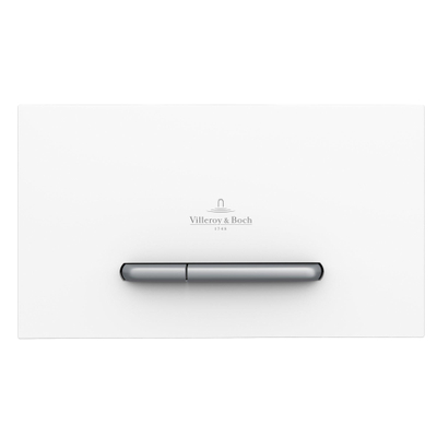 Villeroy & Boch Viconnect bedieningsplaat dualflush frontbediend - 25.3x14.5cm - kunststof - glans wit