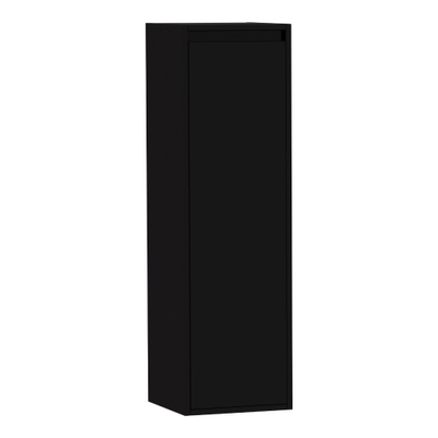 Saniclass New Future Badkamerkast - 120x35x35cm - 1 rechtsdraaiende deur - MDF - hoogglans zwart