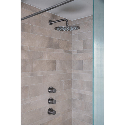 Crosswater MPRO ensemble de douche pluie encastré – douche de tête Ø 20 cm – douchette bâton – 3 leviers – gunmetal