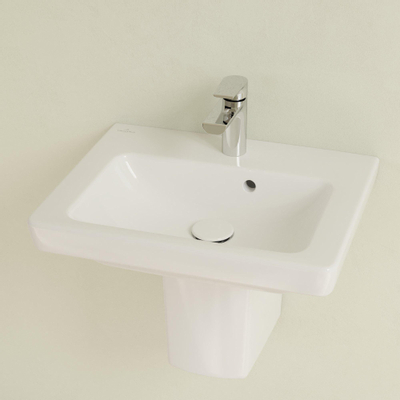 Villeroy & Boch Subway 2.0 fontein 50x40cm 1 kraangat met overloop wit