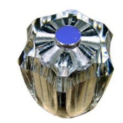 De Beer kraanknop transparant blauw