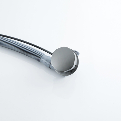 Fortifura Calvi badafvoer - opbouw - draaibediening - met vulfunctie - verlengde afvoer - geborsteld gunmetal (antraciet)