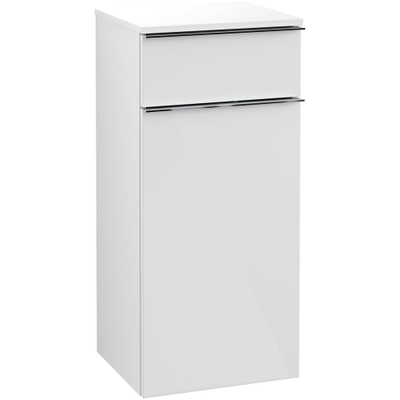 Villeroy & Boch venticello lage kast - 40.4x37.2x86cm deur links - met 1 lade - wit