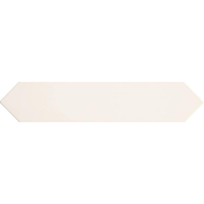 ÉCHANTILLON Terravito Ulvara carreau mural - 6.5x33.2cm - 8mm - Hexagone - Blanc/crème brillant