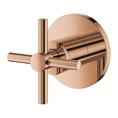 Grohe Atrio Partie de finition douche - inverseur - poignées croix - Warm sunset brillant (cuivre)