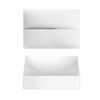 Clou Vale lave-mains en céramique lave-mains 28x19x7cm sans trou de robinetterie Blanc mat