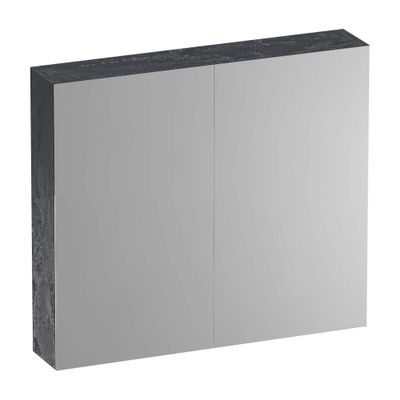 Saniclass Dual spiegelkast 80x70x15cm met 2 links- en rechtsdraaiende spiegeldeuren MFC Metal