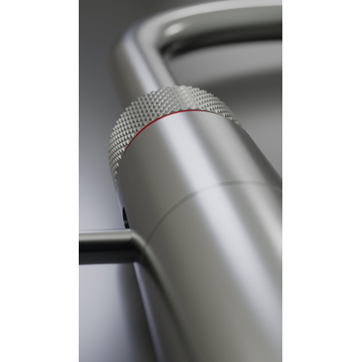 Quooker Classic Nordic Round kokendwaterkraan - draaibare uitloop - Combi incl. Cube reservoir - Warm / kokend / bruisend / gefilterd water - RVS