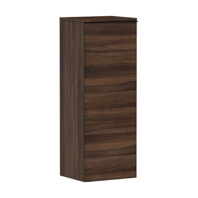 Hansgrohe Xelu Q Armoire mi-haute - 106.5x40x35cm - 1 porte - poignée noir mat - fermeture douce - charnière à droite - dark walnut
