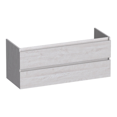 BRAUER Joy Wavy wastafelonderkast 120 2 softclose lades - greeploos - 2 sifon uitsparingen - Forest Seashell