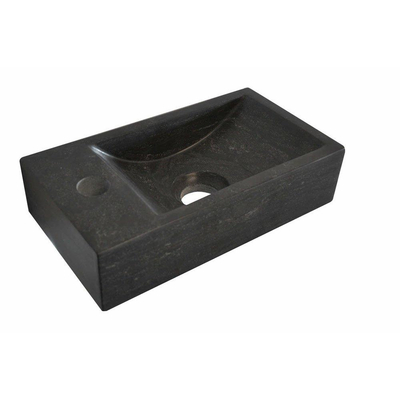 Wiesbaden Raw lavabo suspendu gauche 36x18x9 cm pierre dure adoucie