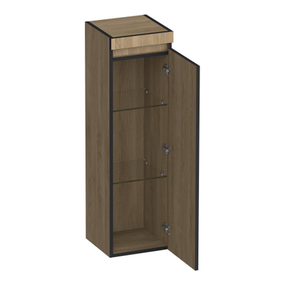 BRAUER Joy Edge armoire de salle de bains - 120x35x35cm - 1 porte - ouverture à droite - sans poignée - Sunlit