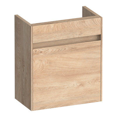BRAUER Inspire meuble sous-lavabo pour lave-mains - 40x45x22cm - porte pivotant à gauche - sans poignée - Forest Wheat