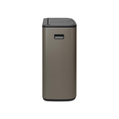 Brabantia Bo Touch Bin Poubelle - 60 litres - seau intérieur en plastique - platinum