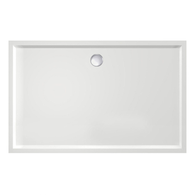 Xenz mariana receveur de douche 160x100x4cm rectangulaire acrylique blanc