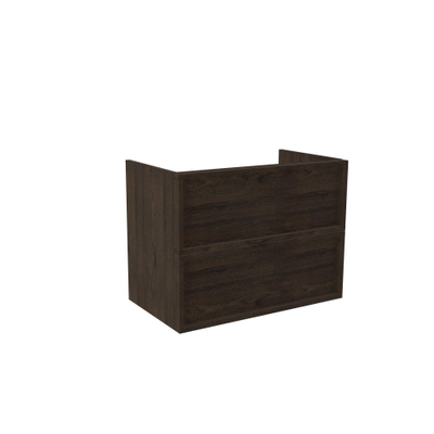 Saniclass Holz Frame Meuble bas de salle de bains - 80x45x60cm - 2 tiroirs - chêne charcoal