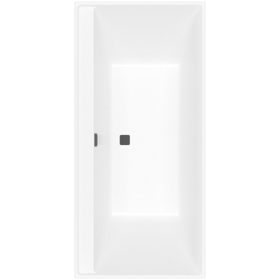 Villeroy & Boch Collaro kunststof - inbouw duobad acryl rechthoekig - 190x90x47cm - zonder poten zwart/stone wh - Stone White (mat wit)