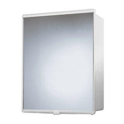Nemo Go armoire de toilette 31.5x40x14 cm plastique blanc 1 porte miroir en verre cristal étagères fixes