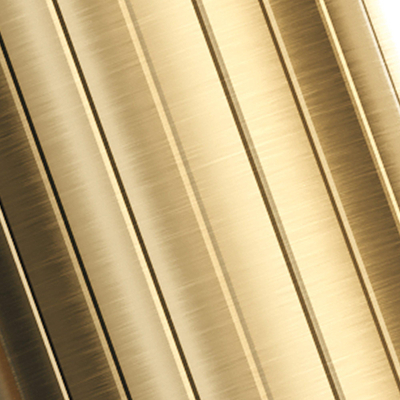 BRAUER Stripe Robinet de lavabo - apparent - bec courbé - or brossé PVD