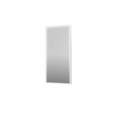 INK SP19 miroir - 50x4x100cm rectangulaire dans cadre en acier incl dir LED - chauffage - changement de couleur - dimmable et interrupteur - blanc mat