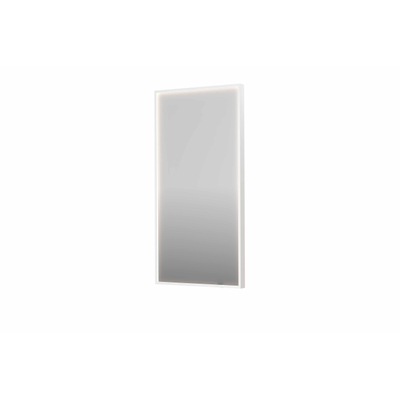INK SP19 spiegel - 50x4x100cm rechthoek in stalen kader incl dir LED - verwarming - color changing - dimbaar en schakelaar - mat wit