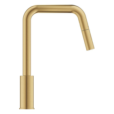 GROHE Eurosmart keukenkraan uittrekbaar - geborsteld cool sunrise (goud)