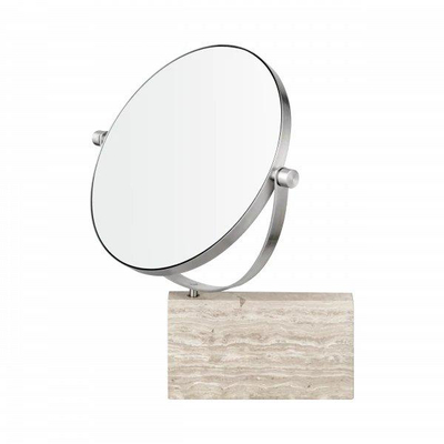 Marble Vanity Mirror, mural | H 26,5 cm, L 21 cm, P 2 cm Miroir cosmétique en marbre avec fixation murale