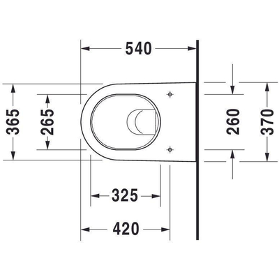Duravit Starck 2 cuvette suspendue à évacuation profonde avec fixation dissimulée blanc