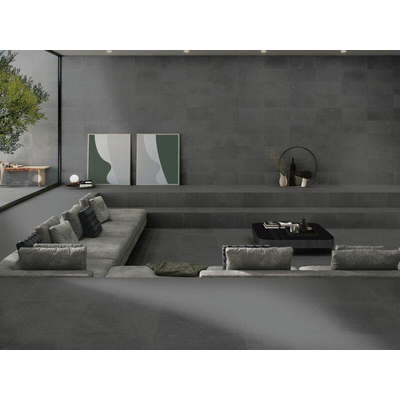 SAMPLE Cifre Cerámica Midtown carrelage de sol et de mur aspect béton Antracite mat (antracite)