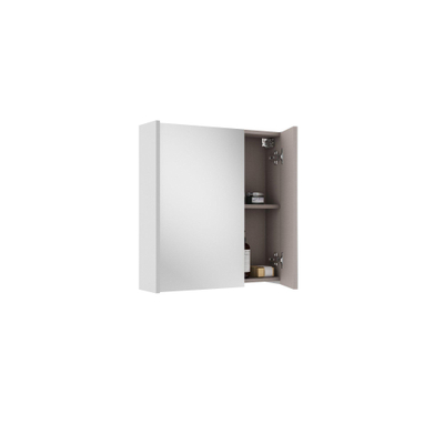 Adema Prime Spiegelkast - 60x63x16cm - inclusief zijpanelen - mat wit