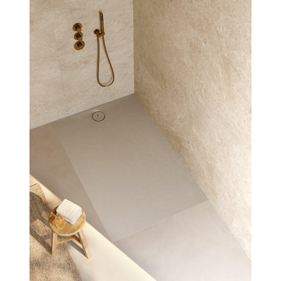 Riho Nuvia Douchevloer - 160x100cm - antibacterieel - purite - pebble grey