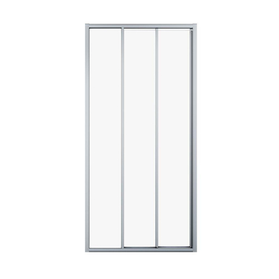 Sealskin Hooked Porte coulissante en trois parties 95x200 cm, verre de sécurité clair 6 mm avec couche anticalcaire chrome