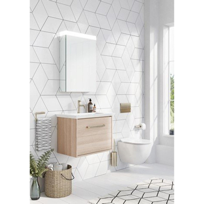 Crosswater Image armoire de toilette - 50x70cm - IP44 - éclairage LED - porte à gauche ou à droite