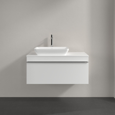 Villeroy & Boch Venticello Meuble sous lavabo 95.7x50.2x43.6cm avec 1 tiroir pour lavabo à poser gauche blanc brillant