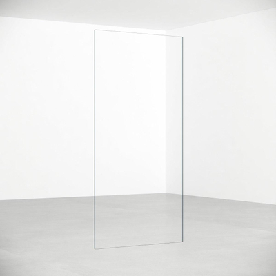 Fortifura Galeria Paroi latérale - 30x200cm - verre clair - 8mm - avec profilé d'angle - Inox brossé