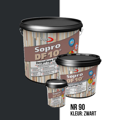 Sopro Vloer- en wandtegel Voegmortel Sopro DF 10 Flexibel zwart nr. 90 1kg Zwart