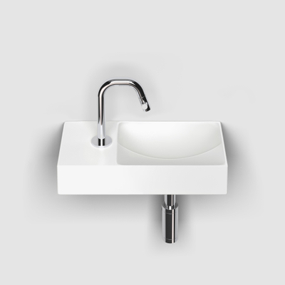 Clou Vale fontaines céramique fontaine 38x19x7cm trou de robinet à gauche Blanc mat