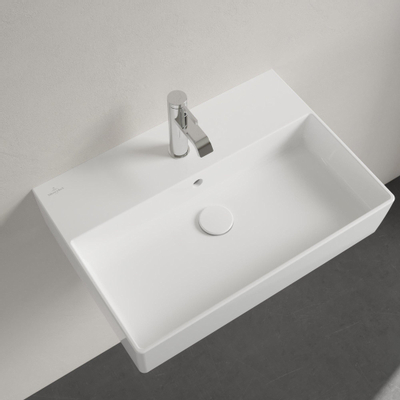 Villeroy & Boch memento 2.0 Lavabo pour porte serviettes 60x13.5x9cm 1 trou de robinet avec trop-plein Blanc Alpin