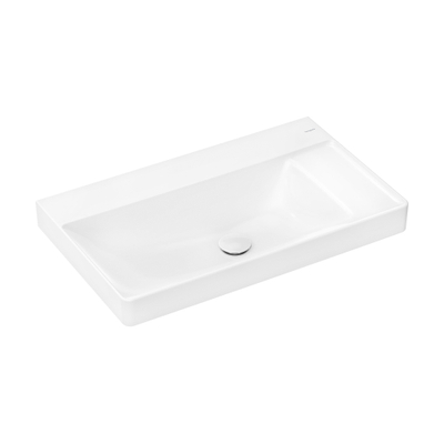 Hansgrohe Xelu Q wastafel - 80x48x8cm - planchet rechts - zonder kraangat - opzet - wit